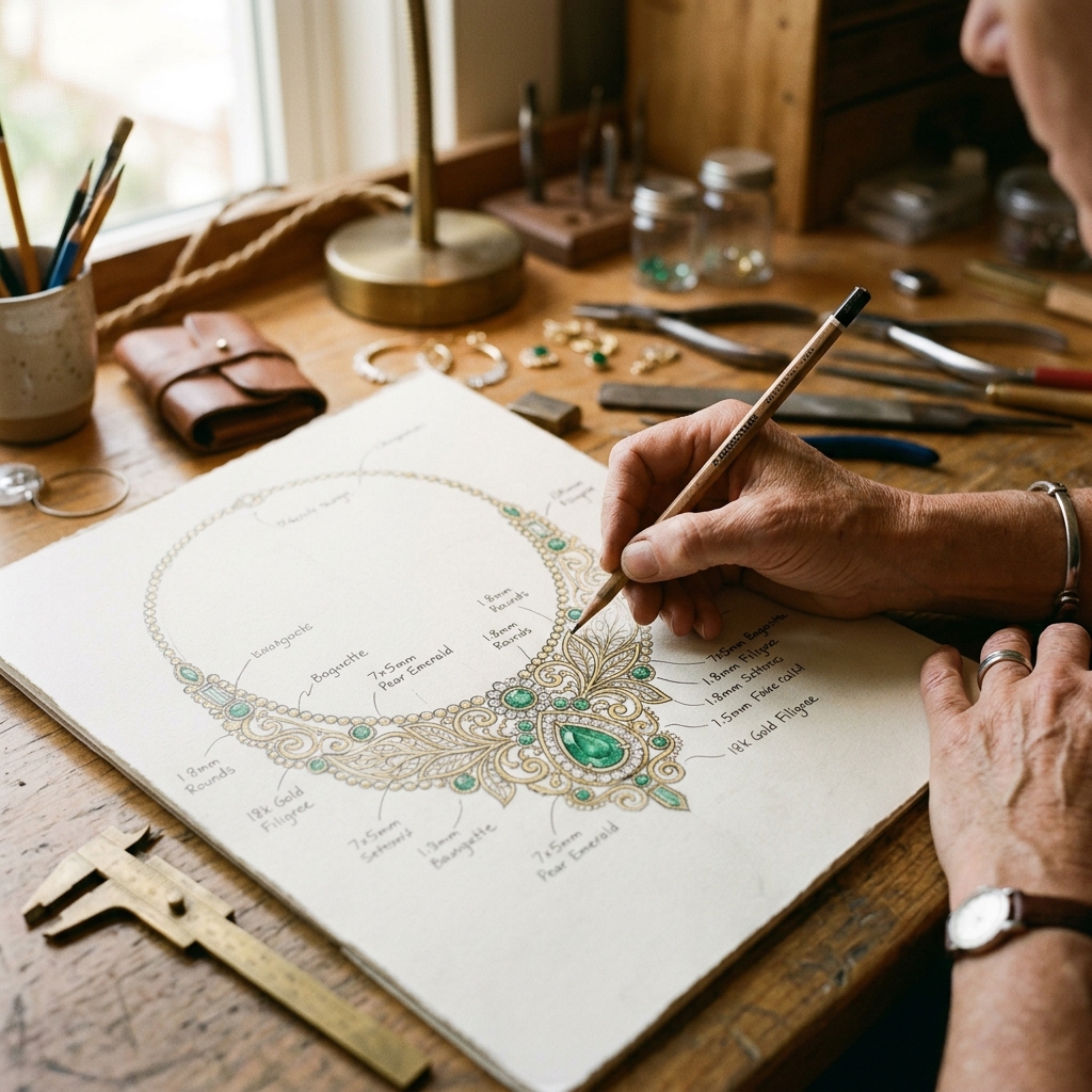Jewellery Design Sketching